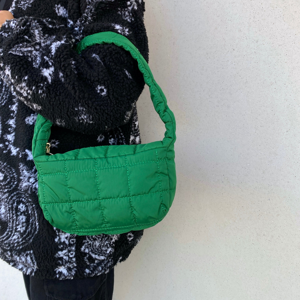 The Padded Shoulder Bag - Green | FLXNfashion | Streetwear Specialists