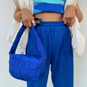 The Padded Shoulder Bag - Blue - FLXNfashion