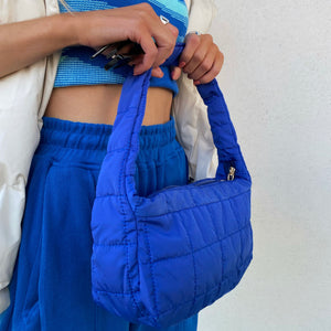 The Padded Shoulder Bag - Blue - FLXNfashion