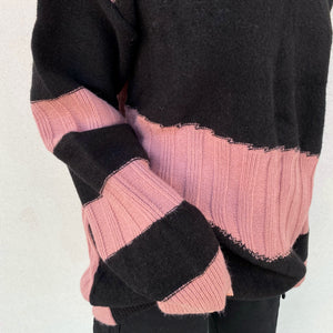 Textured Knit Sweat - Dusty Rose - FLXNfashion